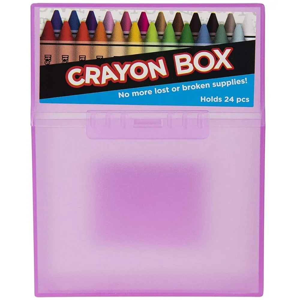 Crayon Boxes with Hinged Lids & Snap Closure, Three (3) Boxes